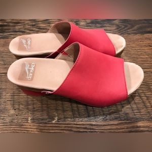 Dansko Raspberry Red Slides—Great Condition—Size 38